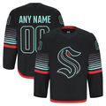 Johmsee Custom S.Kraken Black Alternate Authentic Pro Jerseys