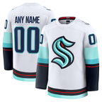 Johmsee Custom S.Kraken White Away Premium Jerseys
