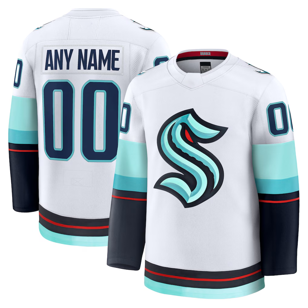 Johmsee Custom S.Kraken White Away Premium Jerseys