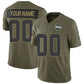 Custom S.Seahawks Active Player Olive 2025 F.U.S.E. Salute to Service Limited Stitched Football Jersey