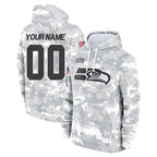 Johmsee Custom S.Seahawks Arctic Camo Limited Salute to Service Pullover Hoodies Game Any Name & Numbers Stitched Jerseys