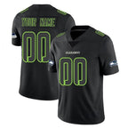Johmsee Custom S.Seahawks Black Impact Limited Home Game Any Name & Numbers Stitched Jerseys