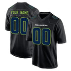 Johmsee Custom S.Seahawks Black Limited Fashion Home Game Any Name & Numbers Stitched Jerseys