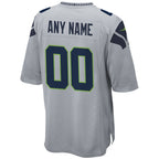 Johmsee Custom S.Seahawks Gray Alternate Game Stitched Jerseys