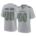 Johmsee Custom S.Seahawks Gray Atmosphere Fashion Home Game Any Name & Numbers Stitched Jerseys