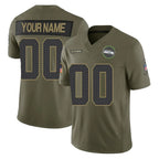Johmsee Custom S.Seahawks Olive 2025 Salute To Service Limited Home Game Any Name & Numbers Stitched Jerseys