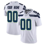 Johmsee Custom S.Seahawks White Limited Vapor Untouchable Home Game Any Name & Numbers Stitched Jerseys