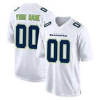 Johmsee Custom S.Seahawks White Tundra Fashion Home Game Any Name & Numbers Stitched Jerseys
