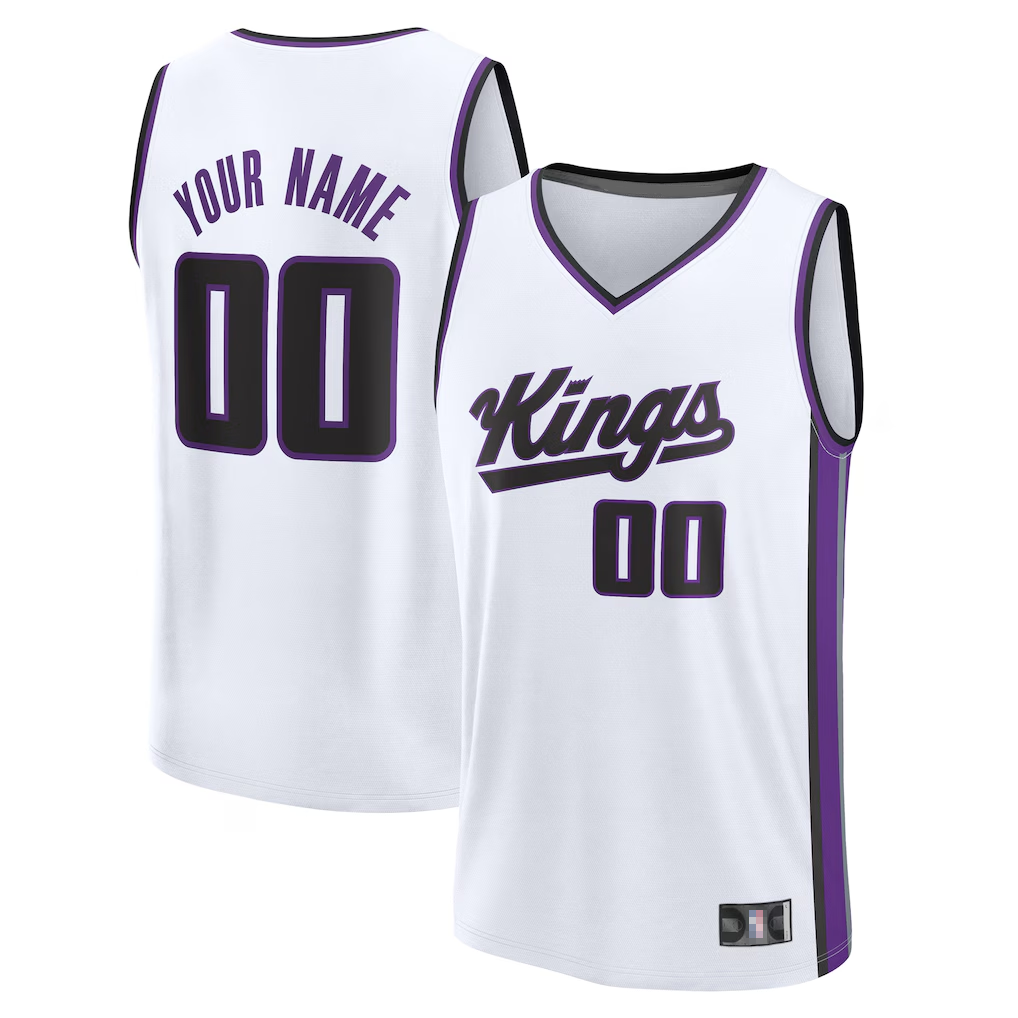 Johmsee Custom S.kings Fanatics White Fast Break Jerseys - Association Edition