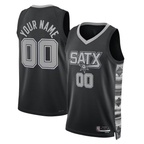 Johmsee Custom SA.Spurs Black 2022-2023 Swingman Jerseys - Statement Edition