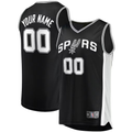 Johmsee Custom SA.Spurs Fanatics Black Fast Break Replica Jerseys - Icon Edition