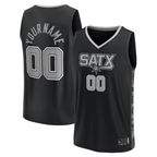 Johmsee Custom SA.Spurs Fanatics Black Fast Break Replica Jerseys - Statement Edition