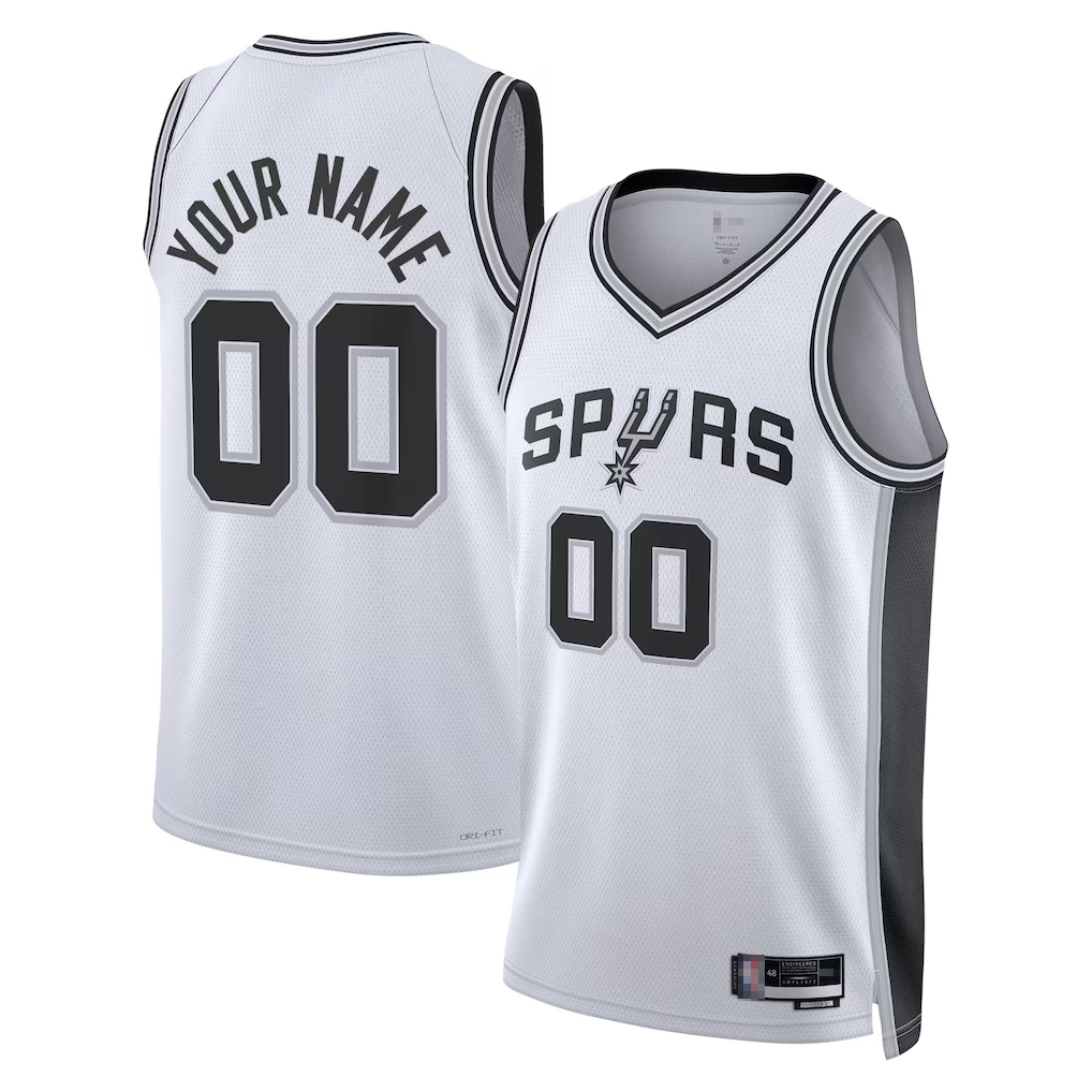 Johmsee Custom SA.Spurs White Swingman Jerseys - Association Edition
