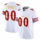 Custom SF.49ers Active Player White Gold 2025 F.U.S.E. “Rivalries” Vapor Limited Football Stitched Jersey