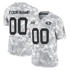 Johmsee Custom SF.49ers Arctic Camo Limited Salute To Service Home Game Any Name & Numbers Stitched Jerseys