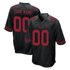 Johmsee Custom SF.49ers Black Alternate Home Game Any Name & Numbers Stitched Jerseys