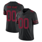Johmsee Custom SF.49ers Black Fashion Home Game Any Name & Numbers Stitched Jerseys