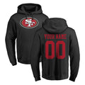 Johmsee Custom SF.49ers Black LOGO Pullover Hoodies Home Game Any Name & Numbers Stitched Jerseys
