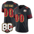 Johmsee Custom SF.49ers Black Limited 80th Rivalries Collection Home Game Any Name & Numbers Stitched Jerseys