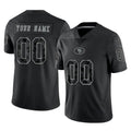 Johmsee Custom SF.49ers Black Limited Reflective Home Game Any Name & Numbers Stitched Jerseys