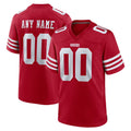 Johmsee Custom SF.49ers Red Game Home Any Name & Numbers Stitched Jerseys