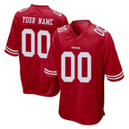 Johmsee Custom SF.49ers Red Home Game Any Name & Numbers Stitched Jerseys