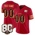 Johmsee Custom SF.49ers Red Limited 80th Rivalries Collection Home Game Any Name & Numbers Stitched Jerseys