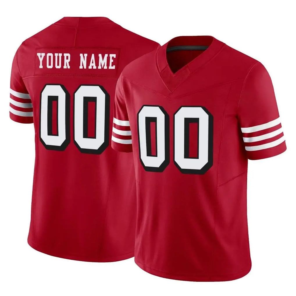 Johmsee Custom SF.49ers Red Limited Alternate Vapor F.U.S.E. Home Game Any Name & Numbers Stitched Jerseys