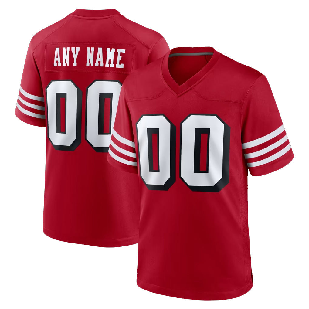 Johmsee Custom SF.49ers Red Limited Alternate Vapor Home Game Any Name & Numbers Stitched Jerseys
