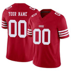 Johmsee Custom SF.49ers Red Limited Vapor F.U.S.E. Home Game Any Name & Numbers Stitched Jerseys