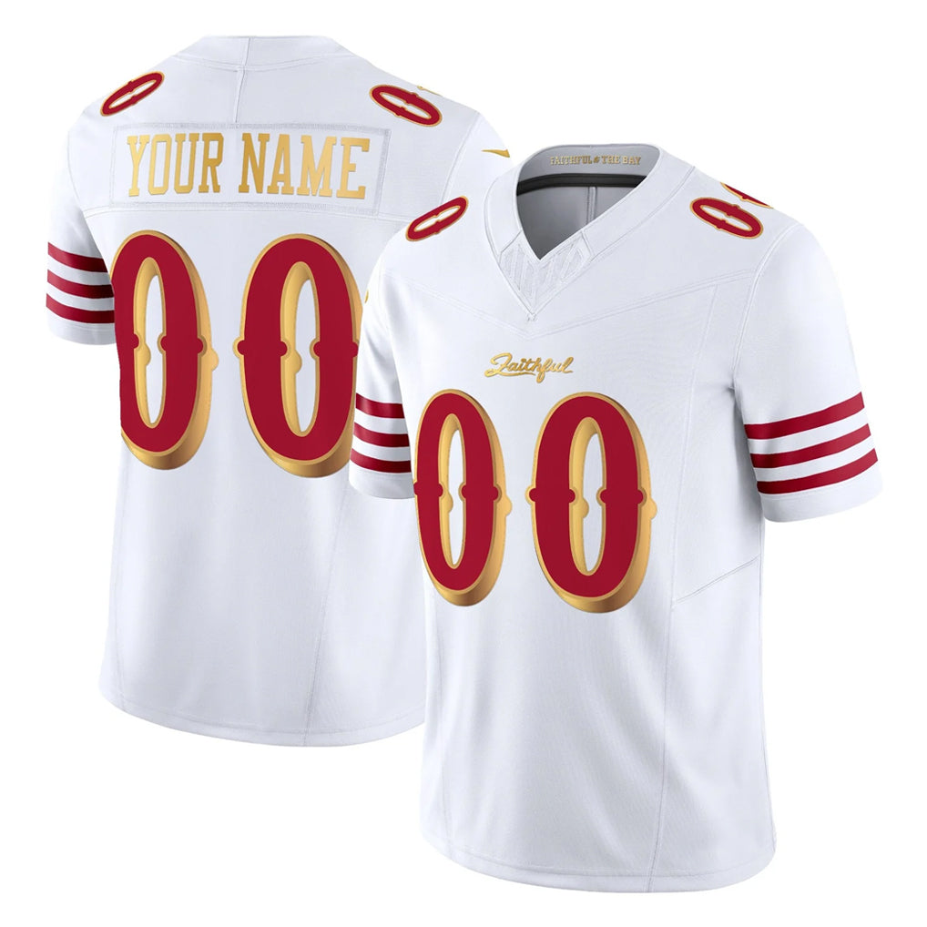 Johmsee Custom SF.49ers White 2025 Rivalries Collection Game Limited Any Name & Numbers Stitched Jerseys