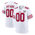 Johmsee Custom SF.49ers White 80th Game Home Any Name & Numbers Stitched Jerseys