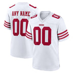 Johmsee Custom SF.49ers White Game Home Any Name & Numbers Stitched Jerseys