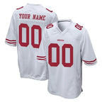 Johmsee Custom SF.49ers White Home Game Any Name & Numbers Stitched Jerseys