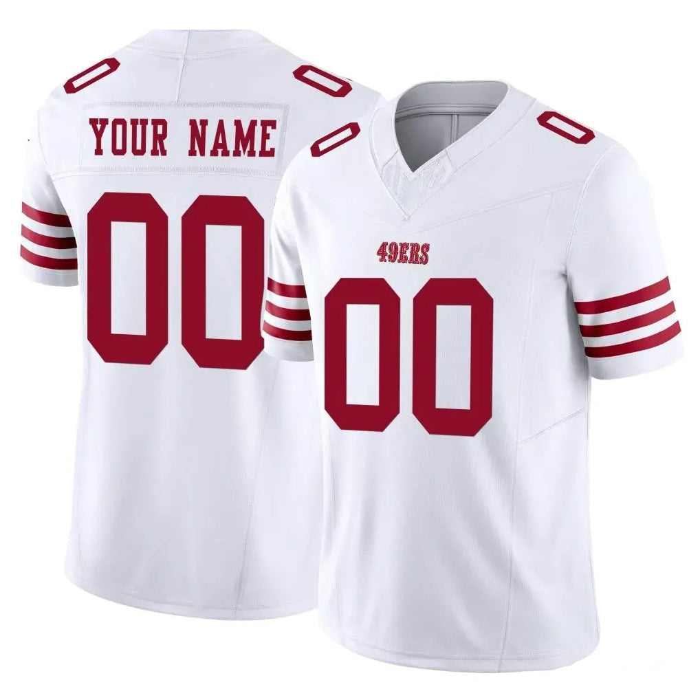 Johmsee Custom SF.49ers White Limited Vapor F.U.S.E. Home Game Any Name & Numbers Stitched Jerseys
