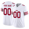 Johmsee Custom SF.49ers White Limited Vapor F.U.S.E. Home Game Any Name & Numbers Stitched Jerseys