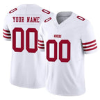 Johmsee Custom SF.49ers White Limited Vapor F.U.S.E. Home Game Any Name & Numbers Stitched Jerseys