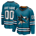Johmsee Custom SJ.Sharks Teal Home Breakaway Jerseys