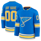 Johmsee Custom St.L.Blues Blue Alternate Premium Jerseys
