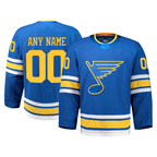 Johmsee Custom SL.Blues Blue Home Authentic Pro Jerseys