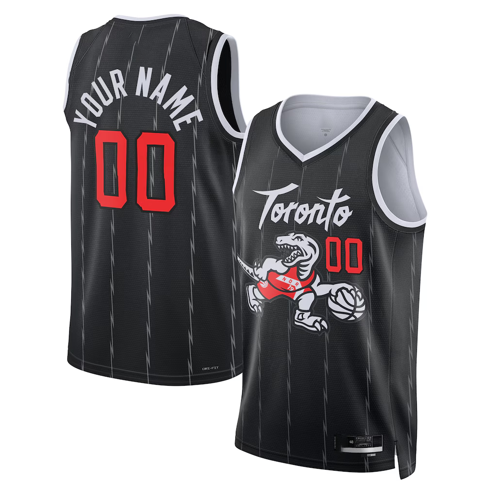 Johmsee Custom T.Raptors Black 2025-26 City Edition Swingman Jerseys
