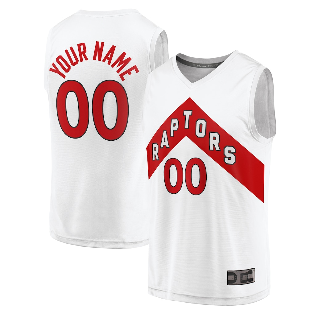 Johmsee Custom T.Raptors White Fast Break Custom Replica Jerseys - Association Edition