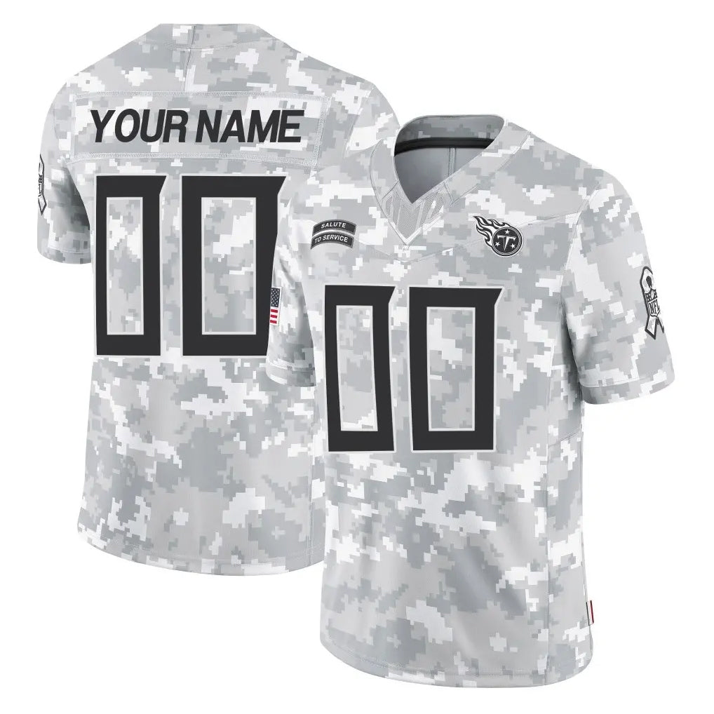 Johmsee Custom T.Titans Arctic Camo Limited Salute to Service Home Game Any Name & Numbers Stitched Jerseys