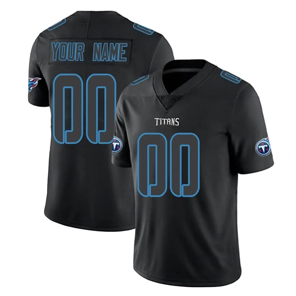 Johmsee Custom T.Titans Black Impact Limited Home Game Any Name & Numbers Stitched Jerseys