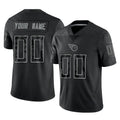 Johmsee Custom T.Titans Black Limited Reflective Home Game Any Name & Numbers Stitched Jerseys