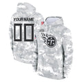 Johmsee Custom T.Titans Camo Arctic Salute to Service Pullover Hoodies Home Game Any Name & Numbers Stitched Jerseys