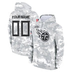 Johmsee Custom T.Titans Camo Arctic Salute to Service Pullover Hoodies Home Game Any Name & Numbers Stitched Jerseys