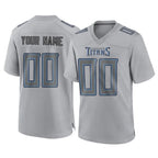 Johmsee Custom T.Titans Gray Atmosphere Fashion Home Game Any Name & Numbers Stitched Jerseys