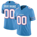 Johmsee Custom T.Titans Light Blue Team Vapor F.U.S.E. Limited Home Game Any Name & Numbers Stitched Jerseys