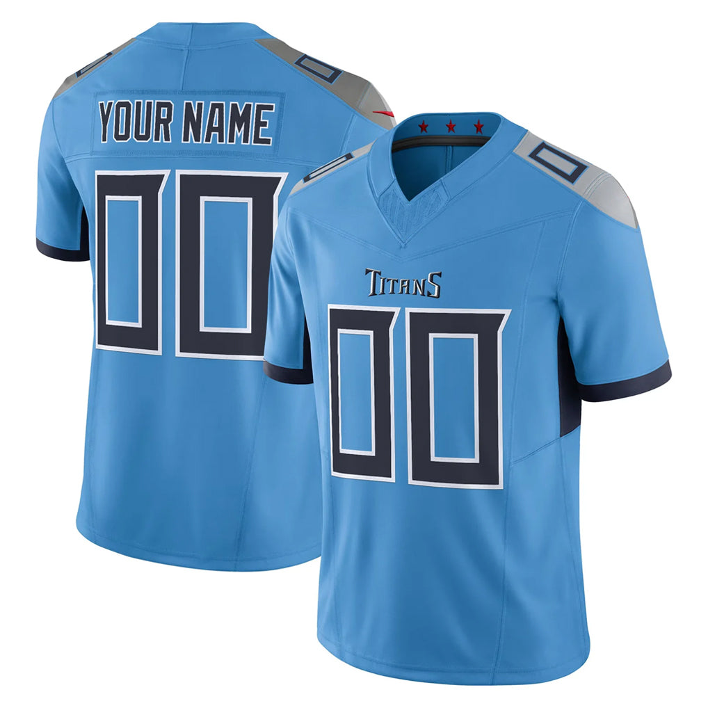 Johmsee Custom T.Titans Light Blue Vapor F.U.S.E. Limited Home Game Any Name & Numbers Stitched Jerseys